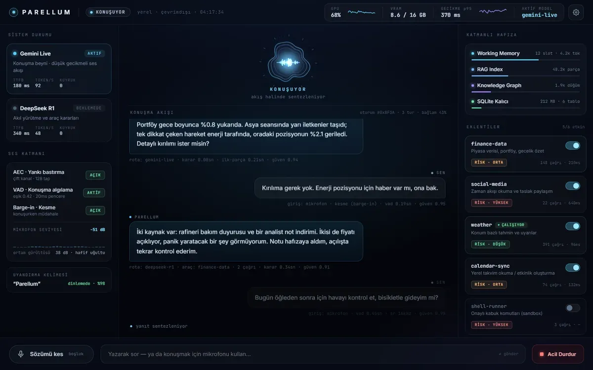 Kontrol merkezi — Nova Spark V1 arayüz tasarım önizlemesi